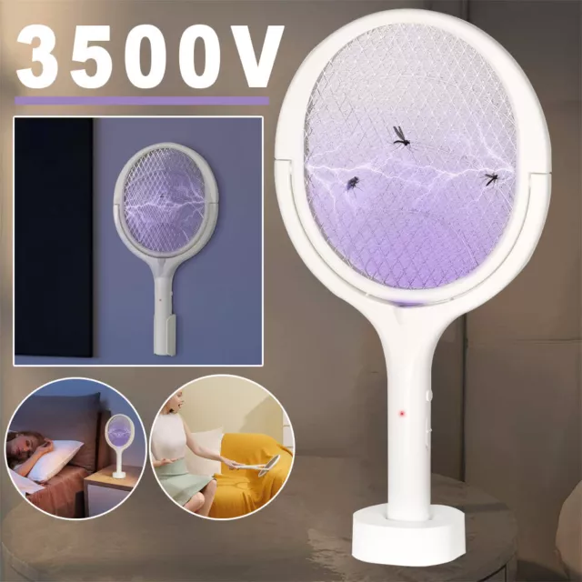 Electric Fly Swatter Fly Zapper Bug Bat Fly Mosquito Insect Killer Trap Racket