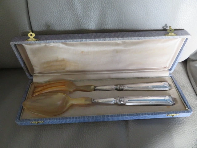 Ancienne ménagère couverts manche en argent Paris fourchette découpe de viande e