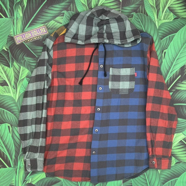 SUPREME HOODED PLAID flannel shirt $198.00 - PicClick