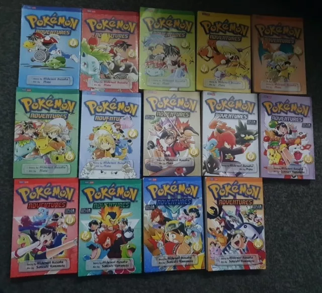 Fab Pokemon Adventures set of 14 Book 1-14 Graphic Novels Manga Comic Collectors