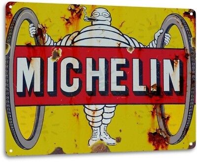 Michelin Service Tire Gas Station Garage Retro Auto Wall Decor Metal Tin Sign
