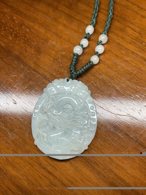 Pendentif Ancien Bouddha En Jade – Or 14K, Collier Chinois Vintage