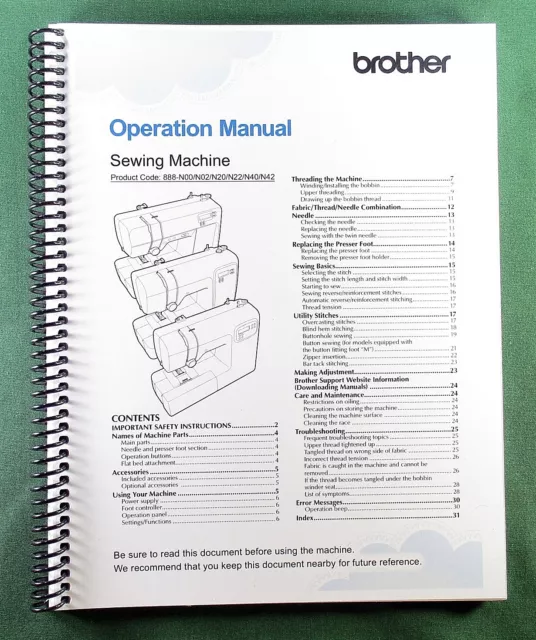 Manual de instrucciones Brother CP100X: ¡Cubiertas protectoras y a todo color!