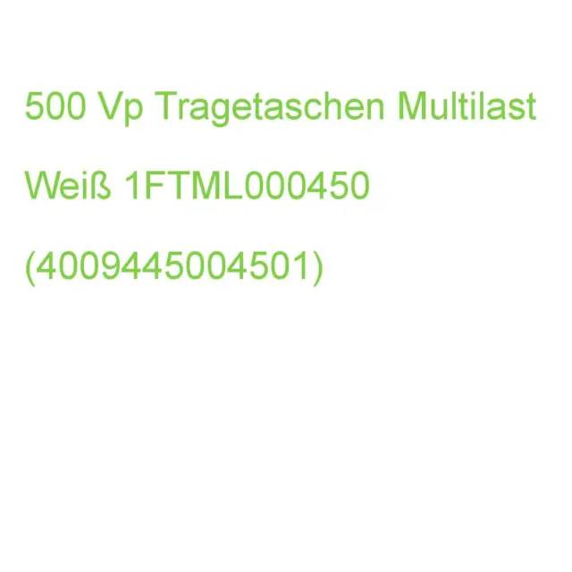 500 Vp Tragetaschen Multilast Weiß 45,0 X 50,0 Cm 1FTML000450 (4009445004501)