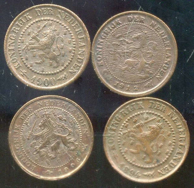 PAYS BAS     lot de  4  monnaies 1/2 cent  ( 691 ) E