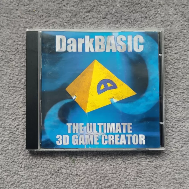 Dark BASIC The Ultimate 3D Game Creator PC CD ROM, custodia gioiello e inserto raro 2000