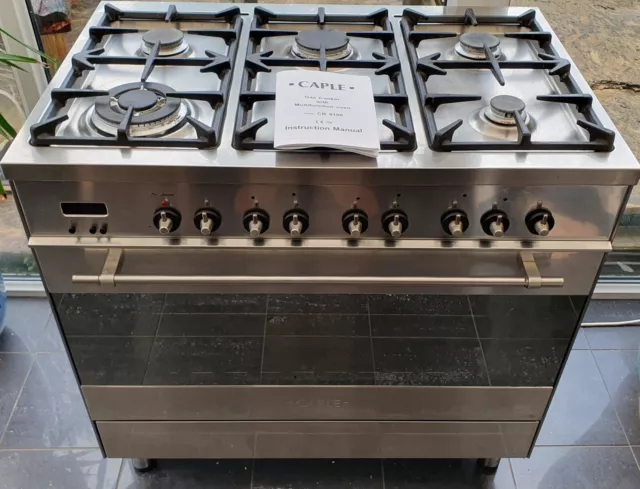 90cm dual fuel range cooker 6 hobs