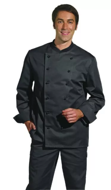 Leiber Kochjacke Gastronomie Berufsbekleidung Jacke Bäckerjacke Unisex schwarz