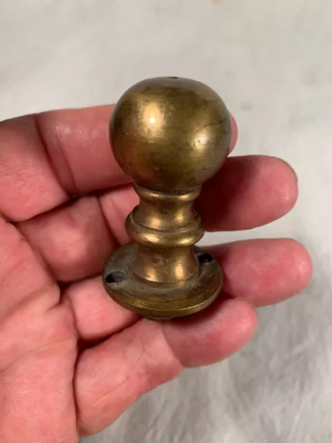 Vtg Tall Cast Brass fancy shaped Finial c1950s 2 inches Tall