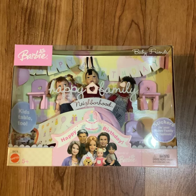 2003 Mattel Happy Family Neighborhood Birthday Baby Friends #B9216 NRFB