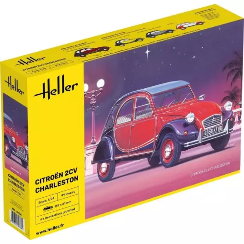 CITROEN 2 CV CHARLESTON KIT 1:24 Heller Kit Auto Die Cast Modellino