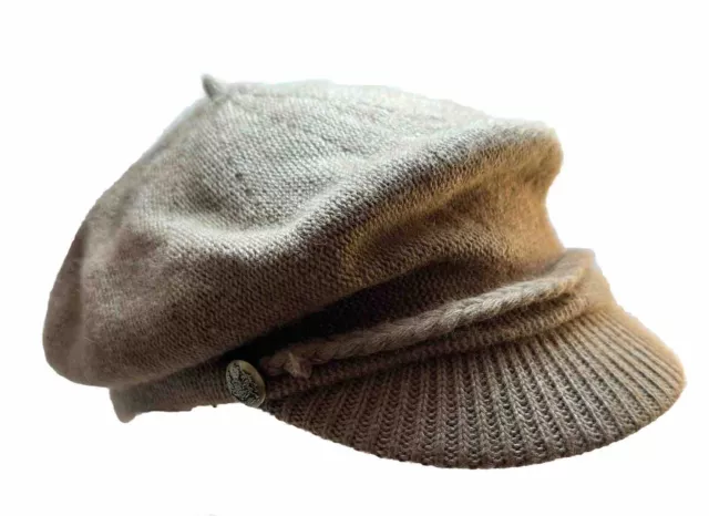 Lauren Ralph Lauren Women Knit Newsboy Hat Lamb Wool Cashmere Blend