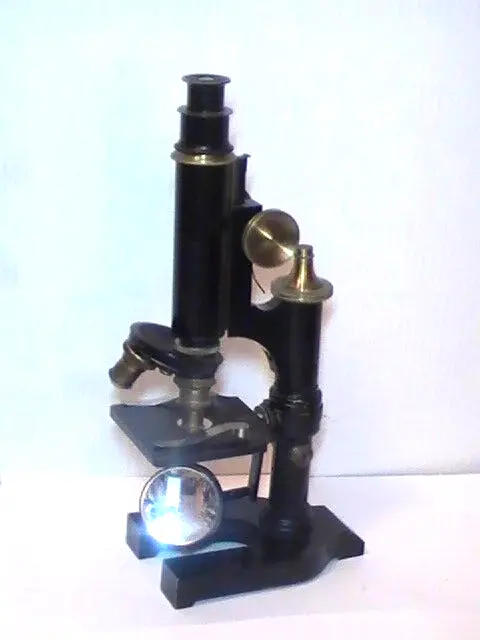 Early 1900s Antique Spencer 2 Lens Co. Bausch and Lomb BRASS Microscope 12"