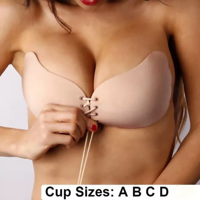 Silicone Push-Up Strapless Backless Self-Adhesive Magic Stick Invisible Bra *rs