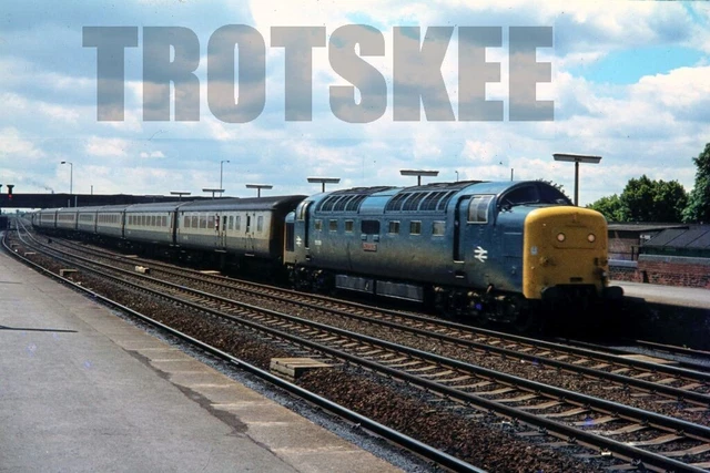 35mm Slide BR British Rail Diesel Loco Class 55 Deltic 55018 Selby 1978 Original