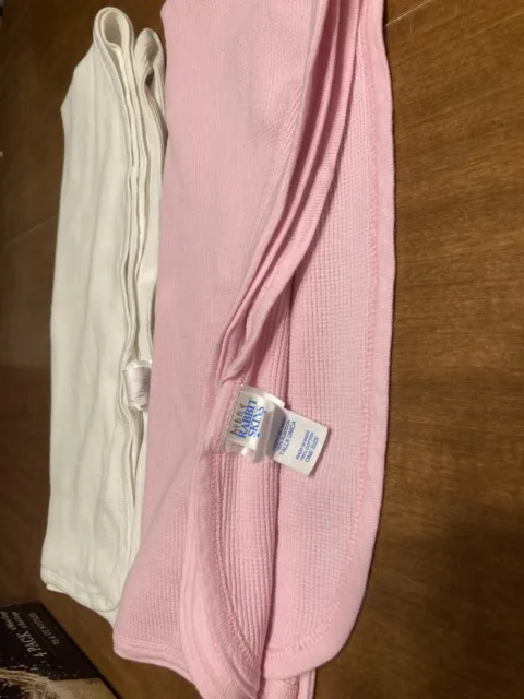 Rabbit Skins 100% Combed Ringspun Cotton Premium Jersey Blanket 2- Pink & White