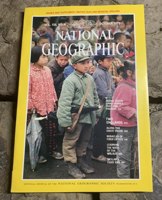 National GeograOctober 1979 Guilin,China,British Isles, Medieval England,Walrus