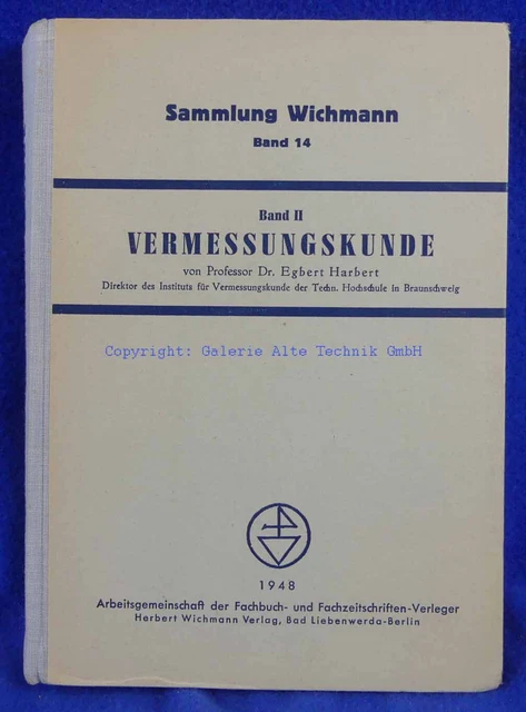 Harbert: Vermessungskunde - geodät. Instrumente - Saml. Lausen - 1086