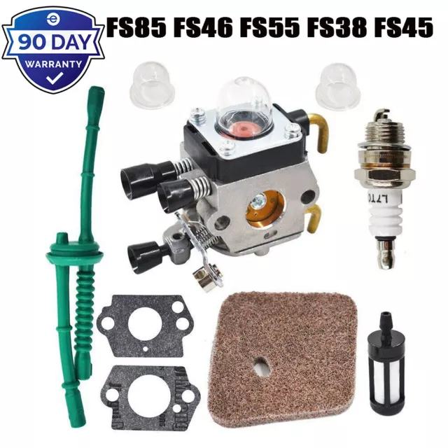 FS38 Carburetor For Stihl FS45 FS46 FS55 KM55 FS85 Air Fuel filter Carb Gaskets