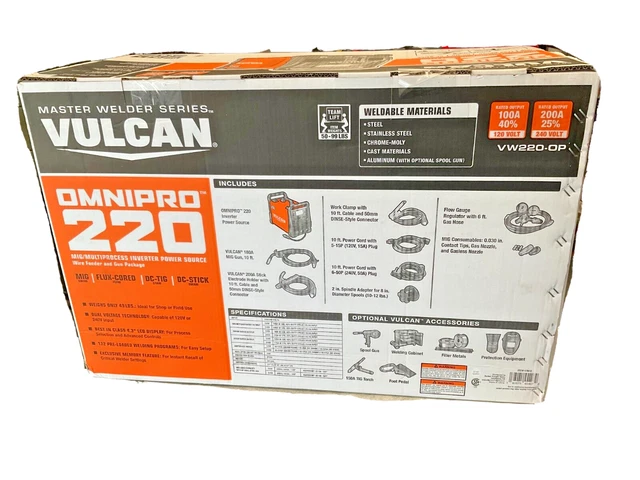 BRAND NEW Vulcan OMNIPRO 220 Multiprocess Welder, 120/240V, 57812, VW220-OP
