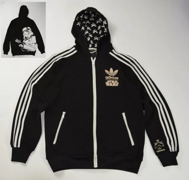 Adidas Originals x Star Wars Stormtrooper Track Top Hoody Jacket   Black size L