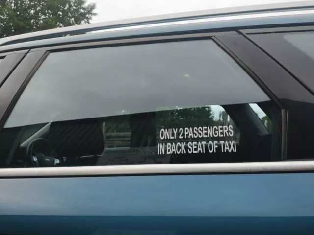 Only 2 Passengers in Back Seat decals