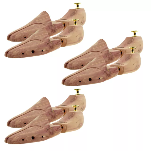 Embauchoir En Bois de Cèdre Véritable pour Femmes Et Hommes Avec Clipper 3 Paire