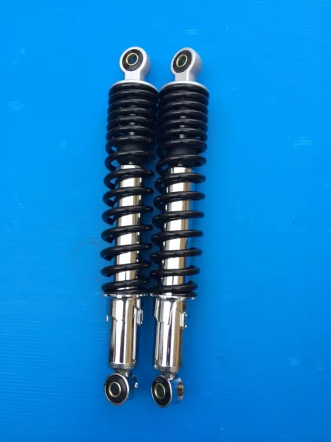 COPPIA AMMORTIZZATORI REAR SHOCKS UNIVERSALI LUNGHEZZA 330 mm MOLLA NERA NUOVI