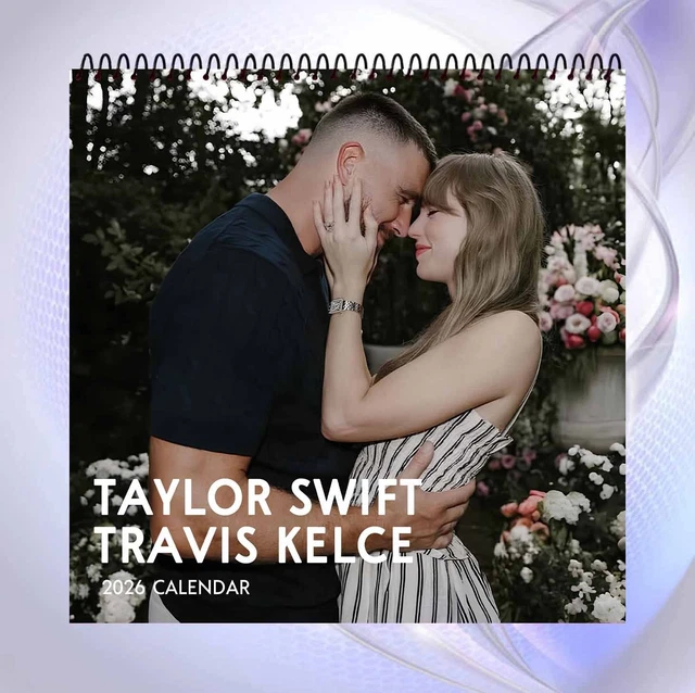TAYLOR SWIFT &amp; Travis Kelce 2026 Calendar, Couple Wall Calendar ...
