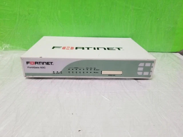 FORTINET FORTIGATE 60C FG-60C Router Firewall Security NO AC-ADAPTER # ...