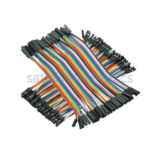 40PCS Dupont Wire Jumper Cables 10cm Female To Female 1P-1P For Arduino