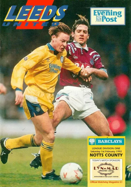 Leeds United v Notts County 1991-92