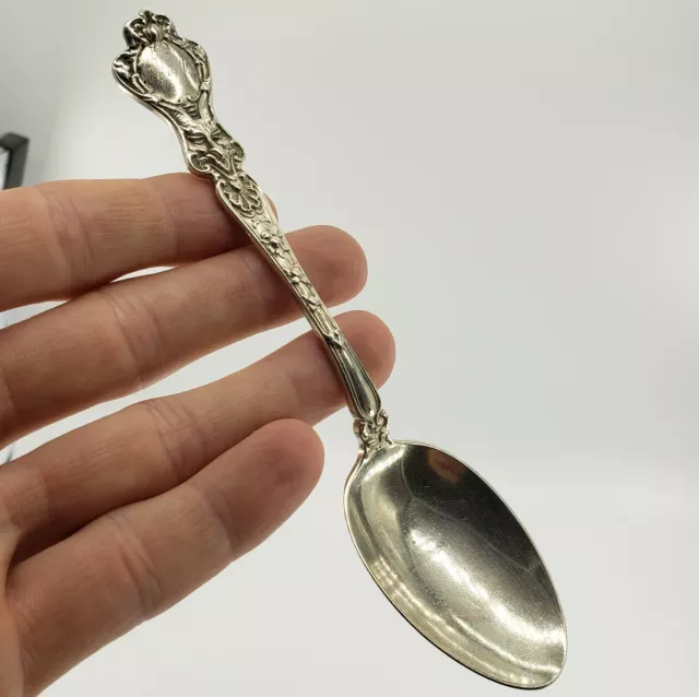 1903 Alvin Nuremburg Sterling Silver Spoon Teaspoon Devil Face Pattern Souvenir