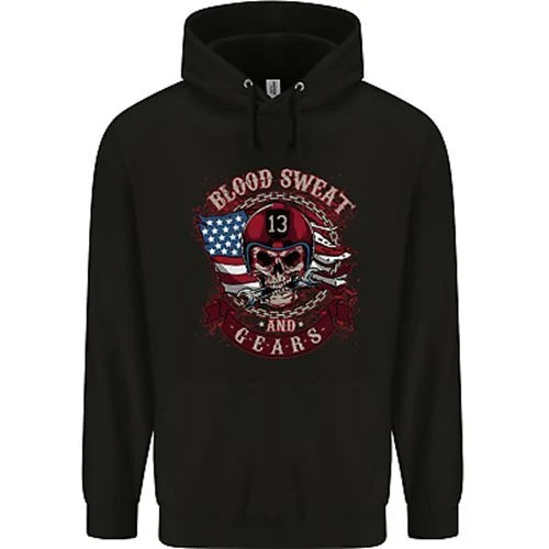 Sweat and Gears Motorcycle Motorbike Biker Childrens Kids Hoodie