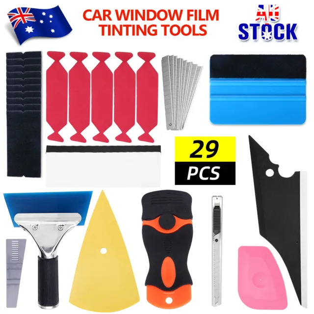 29PCs Car Window Tint Kits Wrapping Vinyl Tools Squeegee Scraper