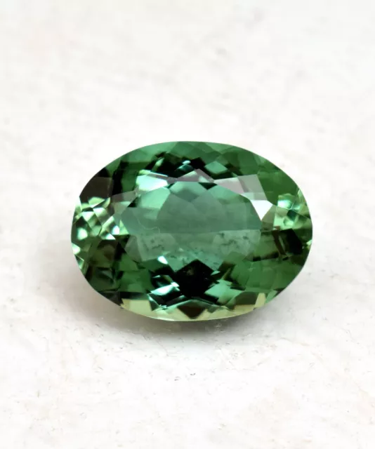 Natural Mozambique Green Tourmaline 10.75 Ct Oval  Cut Loose Gemstone TREATED