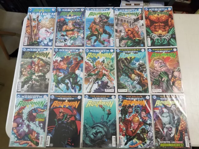 Aquaman Rebirth Comic Lot #1 #2 #3 #4 #5 #6 #7 #8 #9 #10 #11 #12 #13 #14