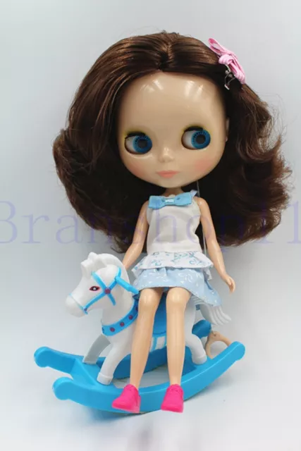 12" Neo Blythe Doll from factory Nude Short Brown Curly hair New DIY Toy
