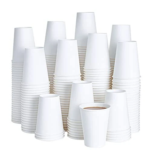 240 Pack 12 oz Disposable Paper Coffee Cup, Hot/Cold Beverage Drinking Cups