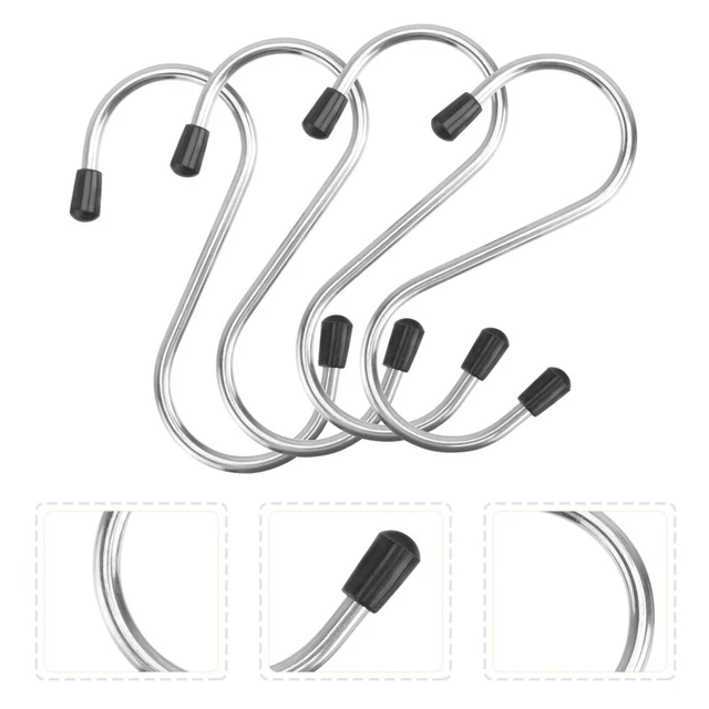 20 Pcs Stainless Steel Hook Hooks for Hanging Kitchenware Rack Swiveling Meat