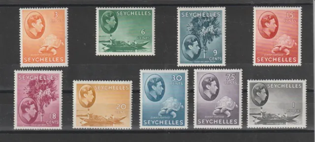 Seychellen 1941 Dauerserie George VI ° 9 V Yvert n° 133/41 MNH MF98422