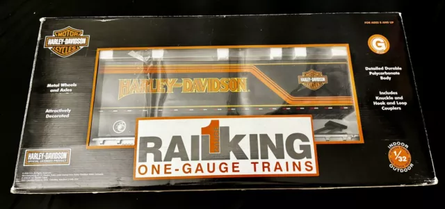 MTH RailKing One-Gauge Harley Davidson Flat Car w/45’ Trailer 70-76031 #2006