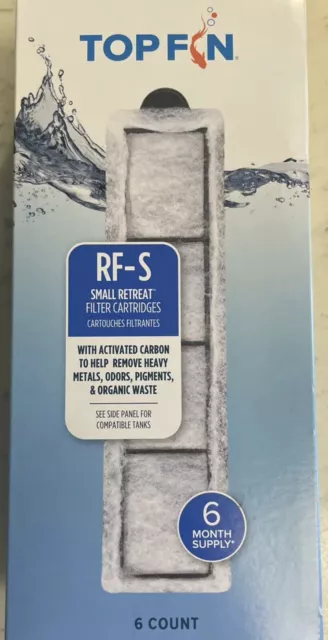 Top Fin RF-S Small Retreat Filter Cartridges 6 months supply For Aquariums