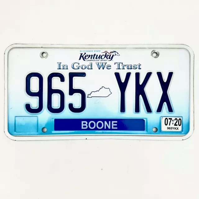 2020 United States Kentucky Boone County Passenger License Plate 965 YKX