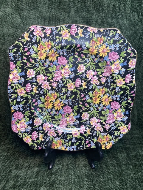 Royal Winton Chintz Nantwich 8.75" Square Luncheon Plate Grimwades