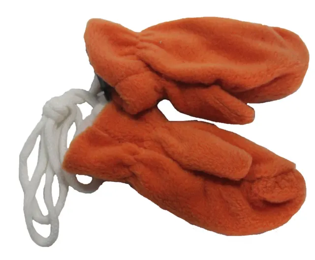 Fiebig Baby Fleecefäustel m Band Handschuhe orange