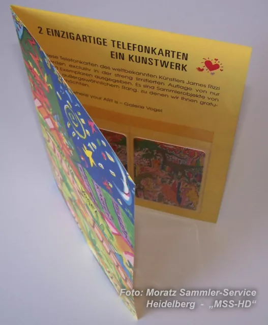 James Rizzi: Dinosaurier-Telefonkarten-Edition, komplett im Original-Folder, neu 2