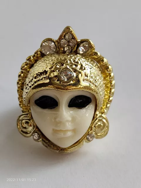 Chinese ancient Dao Ma Dan mask ring female jewelry Peking Opera mask ring