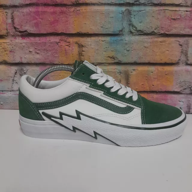 Scarpe da ginnastica verdi Vans da uomo Old Skool bullone taglia UK 6 nuove con scatola prezzo di zecca £75