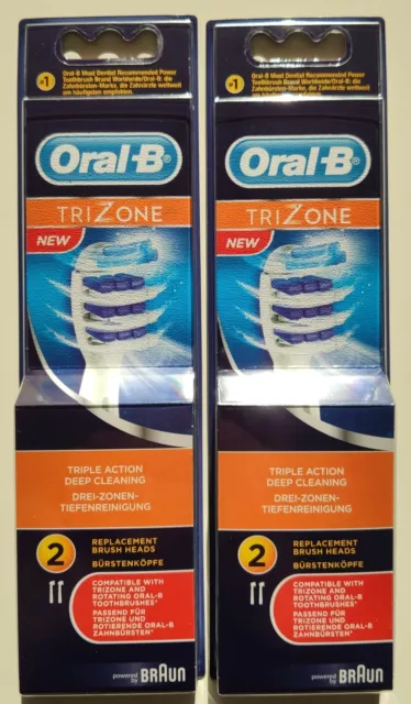 2x Oral-B Aufsteckbürsten original TriZone 2er Pack - Neu in OVP